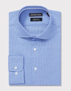 Long Sleeve Regular Fit Single Colour Dobby Shirt