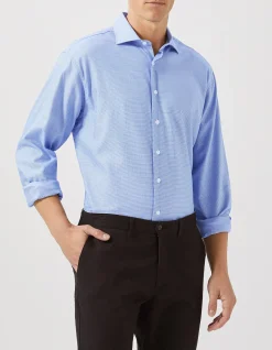Long Sleeve Regular Fit Single Colour Dobby Shirt
