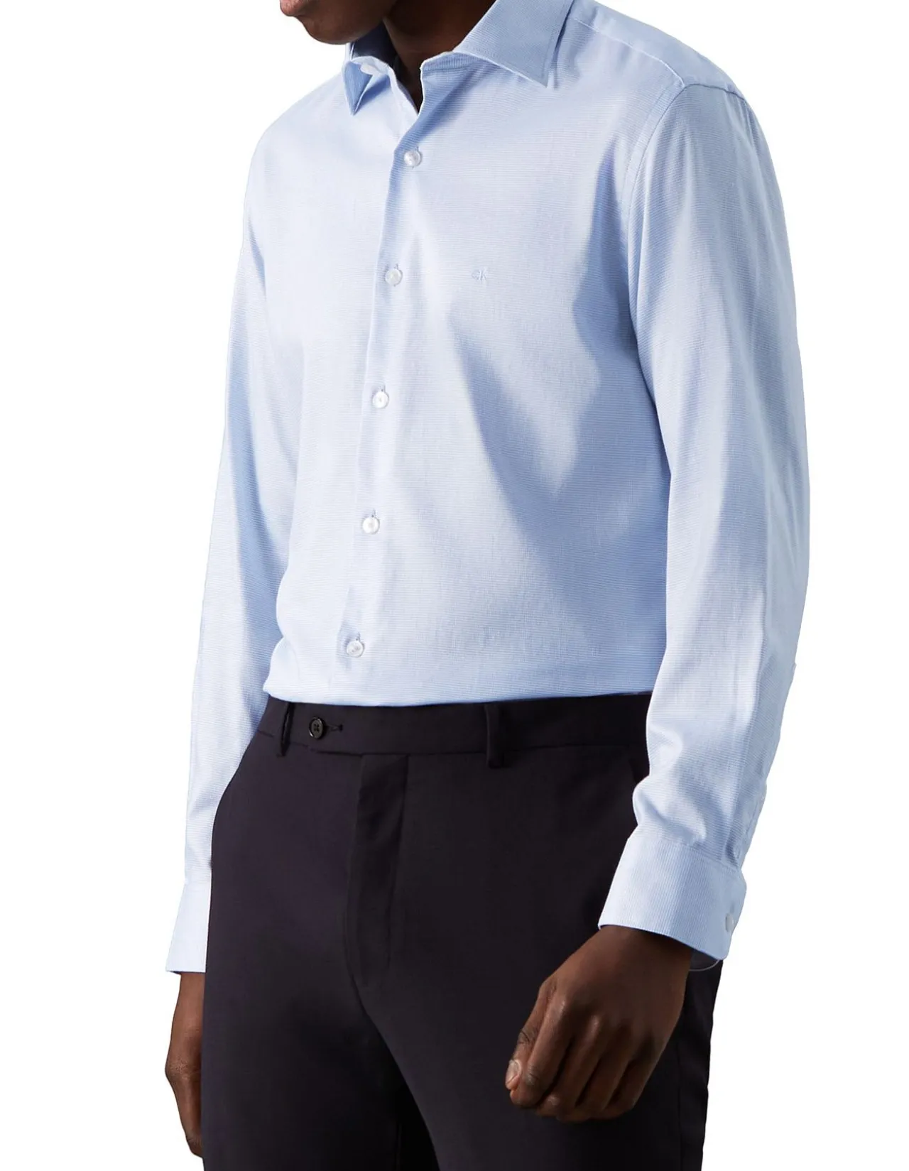 Long Sleeve Slim Dobby Shirt