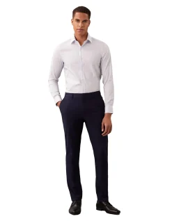 LONG SLEEVE SLIM STRETCH COLLAR STP COTTON DRESS SHIRT