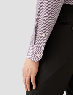 LONG SLEEVE STRIPED SIGNATURE TWILL SLIM FIT SHIRT