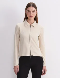 LONG SLEEVE ZIP THROUGH TOP