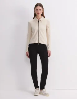 LONG SLEEVE ZIP THROUGH TOP