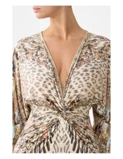LONG SPLIT FRONT TWIST DRESS