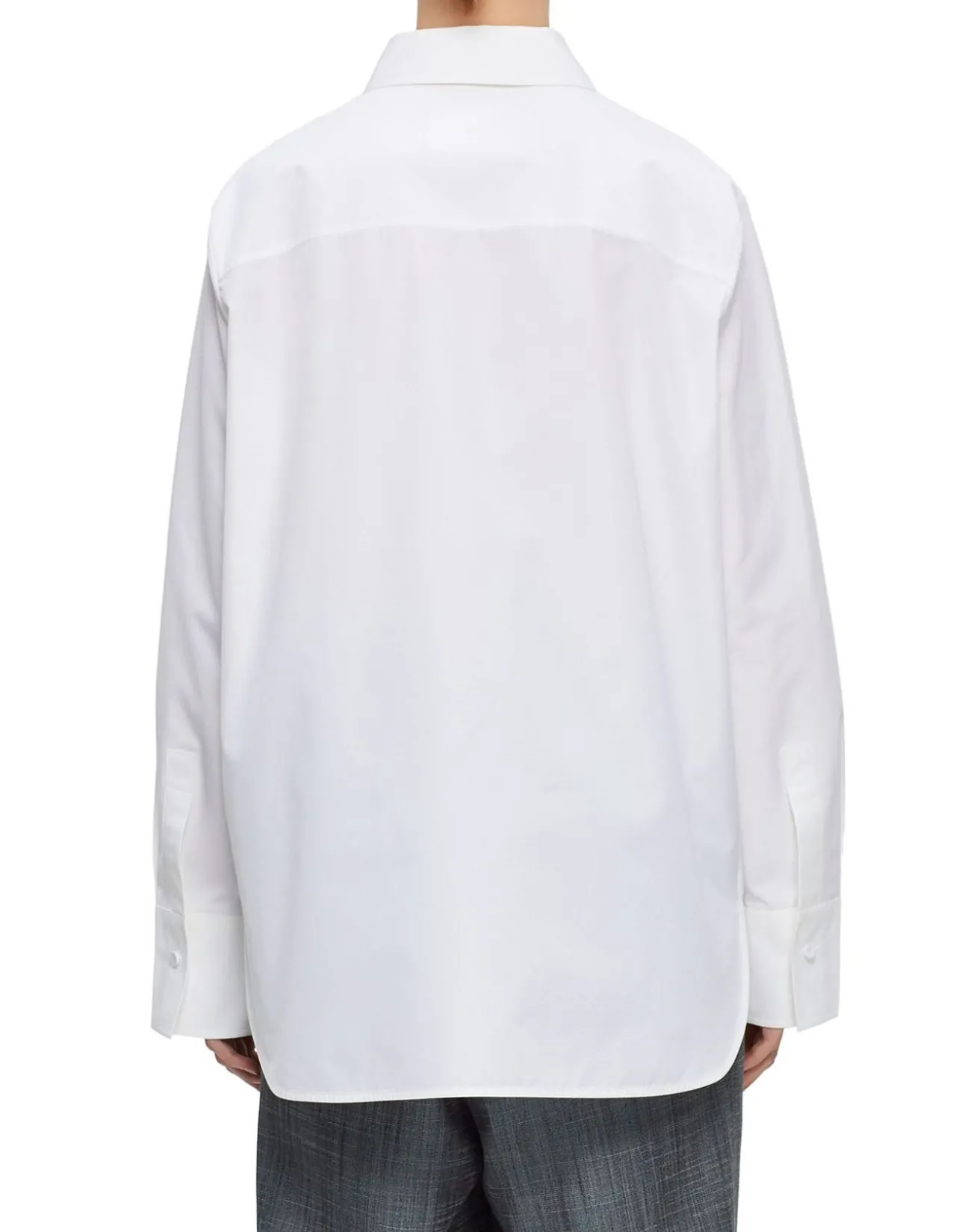 Long Sleeve Button-Up Shirt Optic White