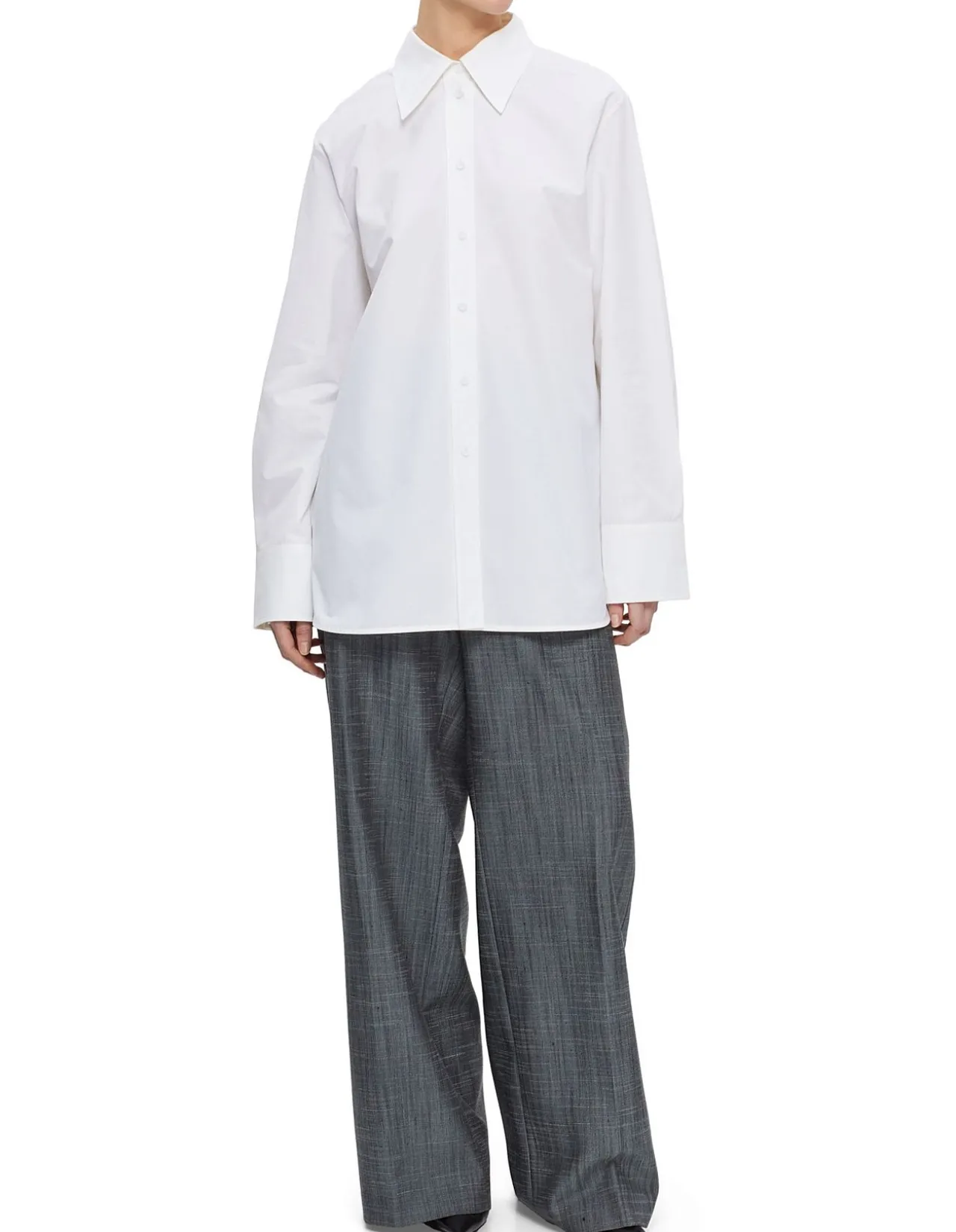 Long Sleeve Button-Up Shirt Optic White