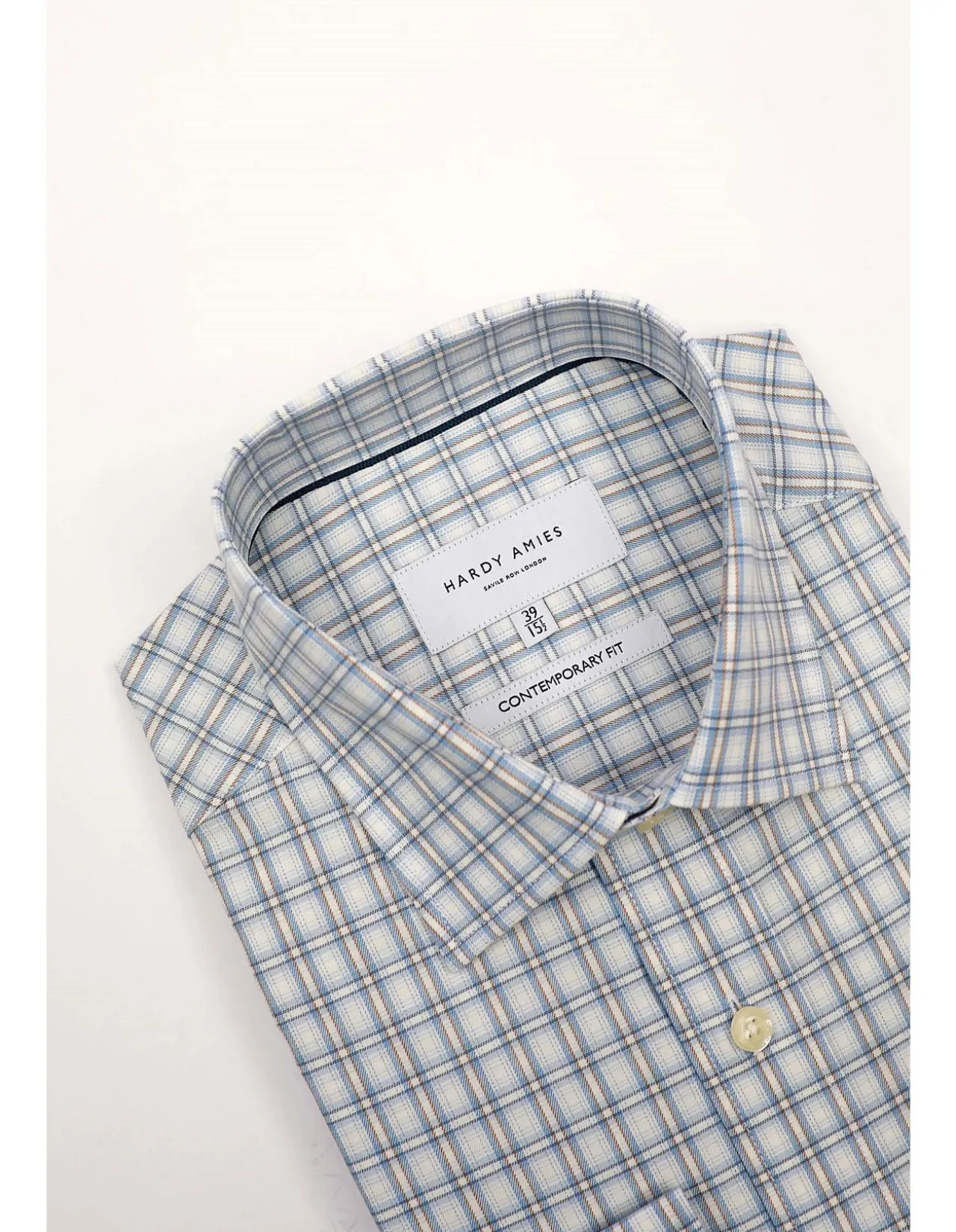 Long Sleeve Check Contempp Fit Cuff Shirt