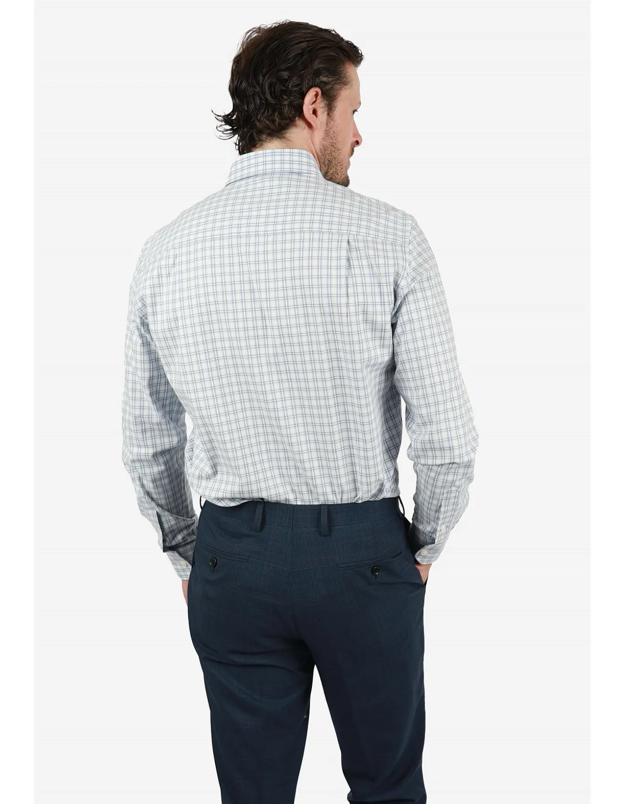 Long Sleeve Check Contempp Fit Cuff Shirt