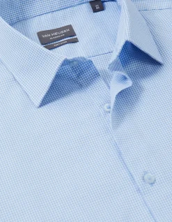 Long Sleeve Classic Single Colour Houndstooth Dobby Shirt