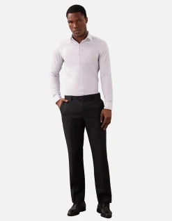 LONG SLEEVE COTTON SLIM MID TWILL STRETCH SHIRT