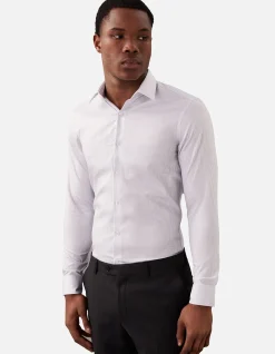 LONG SLEEVE COTTON SLIM MID TWILL STRETCH SHIRT