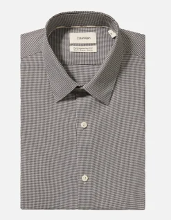 LONG SLEEVE COTTON SLIM MID TWILL STRETCH SOLID SHIRT