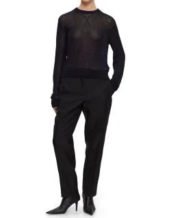Long Sleeve Crewneck Sweater Midnight