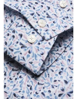 Long Sleeve DABATO Cotton Point Collar EASY Print Shirt