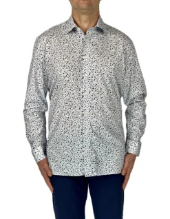 Long Sleeve DABATO Cotton Point Collar EASY Print Shirt