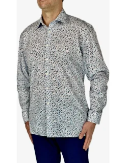 Long Sleeve DABATO Cotton Point Collar EASY Print Shirt