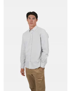 Long Sleeve Diamond Texture Cotton Shirt