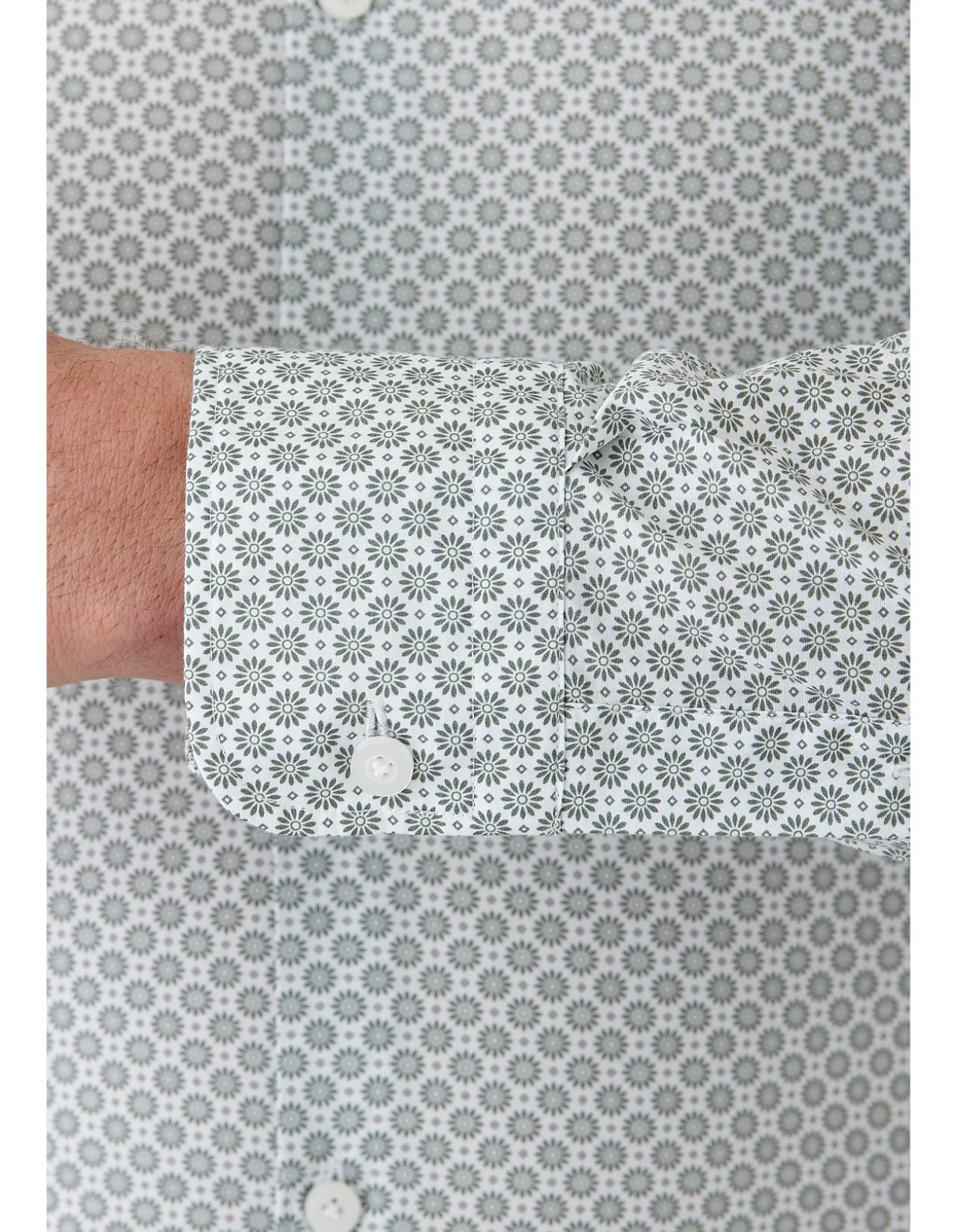 Long Sleeve Floral Geo Shirt