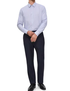 LONG SLEEVE GERARDO STRIPE WRINKLE RESISTANT COLLAR SHIRT
