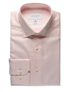 Long Sleeve Herringbone Slim Fit Shirt