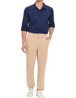 LONG SLEEVE HOWARD TWILL INDIGO COTTON SHIRT