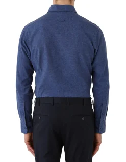 Long Sleeve Linen Blend Shirt