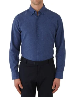 Long Sleeve Linen Blend Shirt