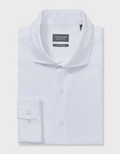 Long Sleeve NEVER Tuck Single Colour Tencel Blend Oxford Shirt