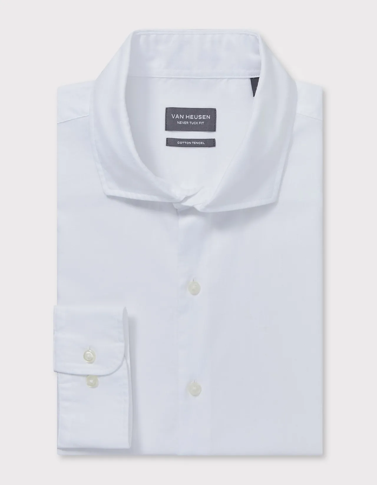 Long Sleeve NEVER Tuck Single Colour Tencel Blend Oxford Shirt