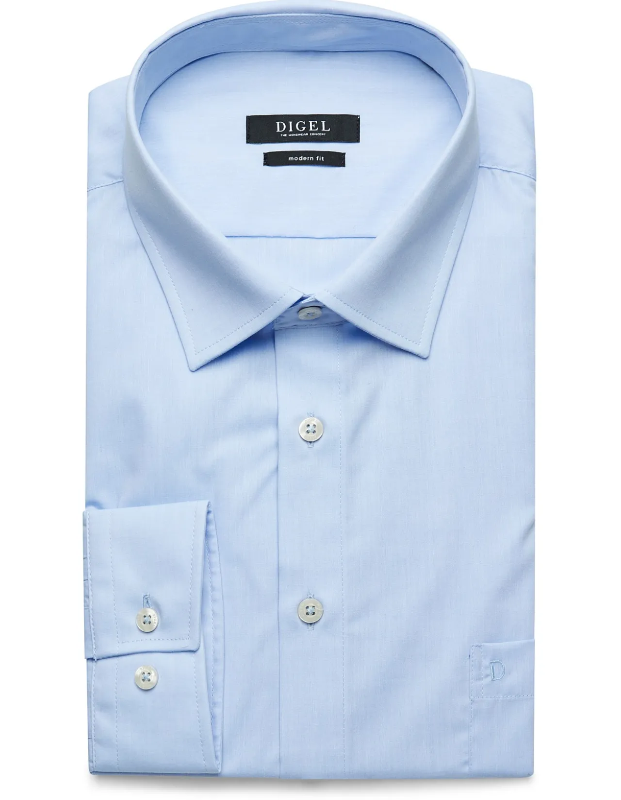 Long Sleeve Non Iron Modern Fit Point Collar Shirt