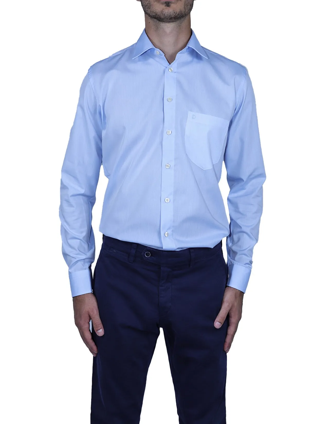 Long Sleeve Non Iron Modern Fit Point Collar Shirt
