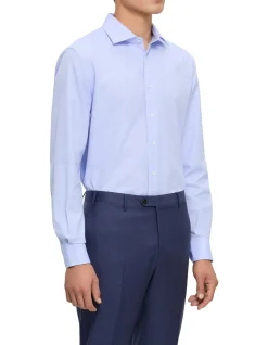 LONG SLEEVE ROYAL OXFORD PEAK COLLAR SHIRT
