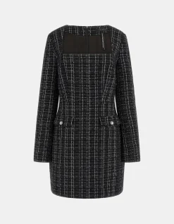 Long Sleeve Sandra Tweed Dress