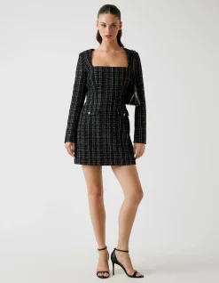 Long Sleeve Sandra Tweed Dress