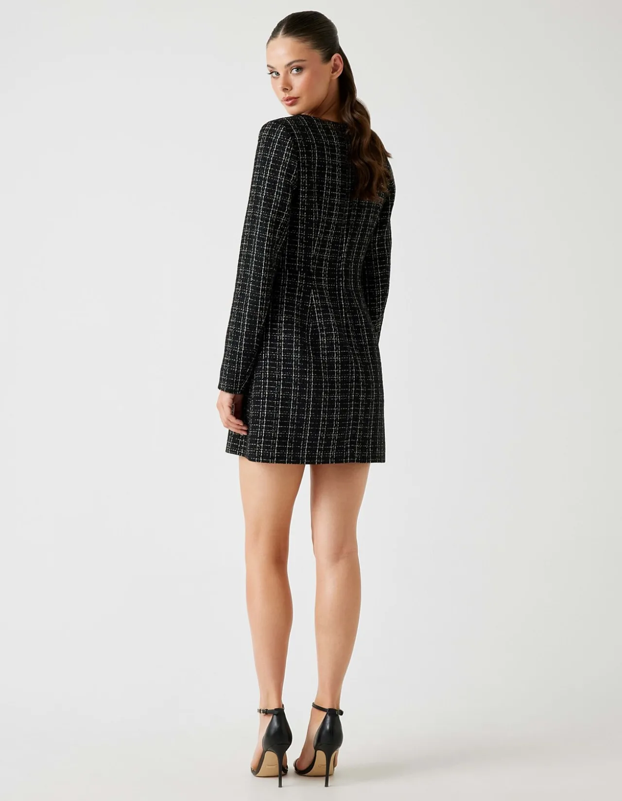 Long Sleeve Sandra Tweed Dress