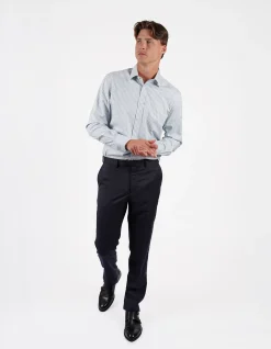 LONG SLEEVE SINGLE CUFF CHECK CONTEMPORARY REG FIT SHIRT