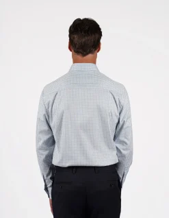 LONG SLEEVE SINGLE CUFF CHECK CONTEMPORARY REG FIT SHIRT