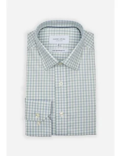LONG SLEEVE SINGLE CUFF CHECK CONTEMPORARY REG FIT SHIRT