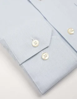 LONG SLEEVE SINGLE CUFF CONTEMPORARY FIT OXFORD COTTON SHIRT