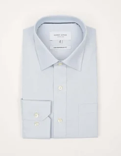 LONG SLEEVE SINGLE CUFF CONTEMPORARY FIT OXFORD COTTON SHIRT