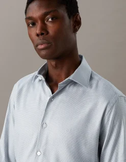 Long Sleeve Slim Dobby Shirt