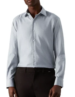Long Sleeve Slim Dobby Shirt