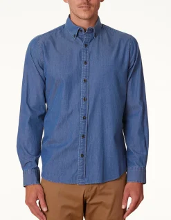 LONG SLEEVE SLIM FIT GUIDECCA DENIM SHIRT