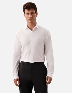 LONG SLEEVE SLIM FIT SOFT COMFORT STRETCH SHIRT