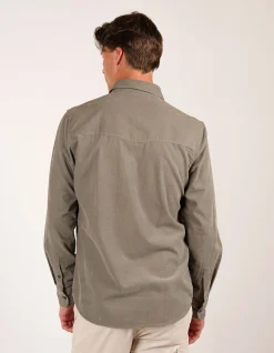 LONG SLEEVE SLIM FIT WESTERN CORDUROY COTTON SHIRT