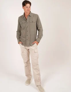 LONG SLEEVE SLIM FIT WESTERN CORDUROY COTTON SHIRT