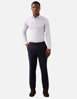 LONG SLEEVE SLIM REFINED COTTON STRETCH STRIPE SHIRT