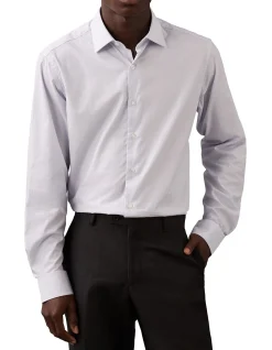 Long Sleeve Slim Single Colour WAVE Dobby Shirt