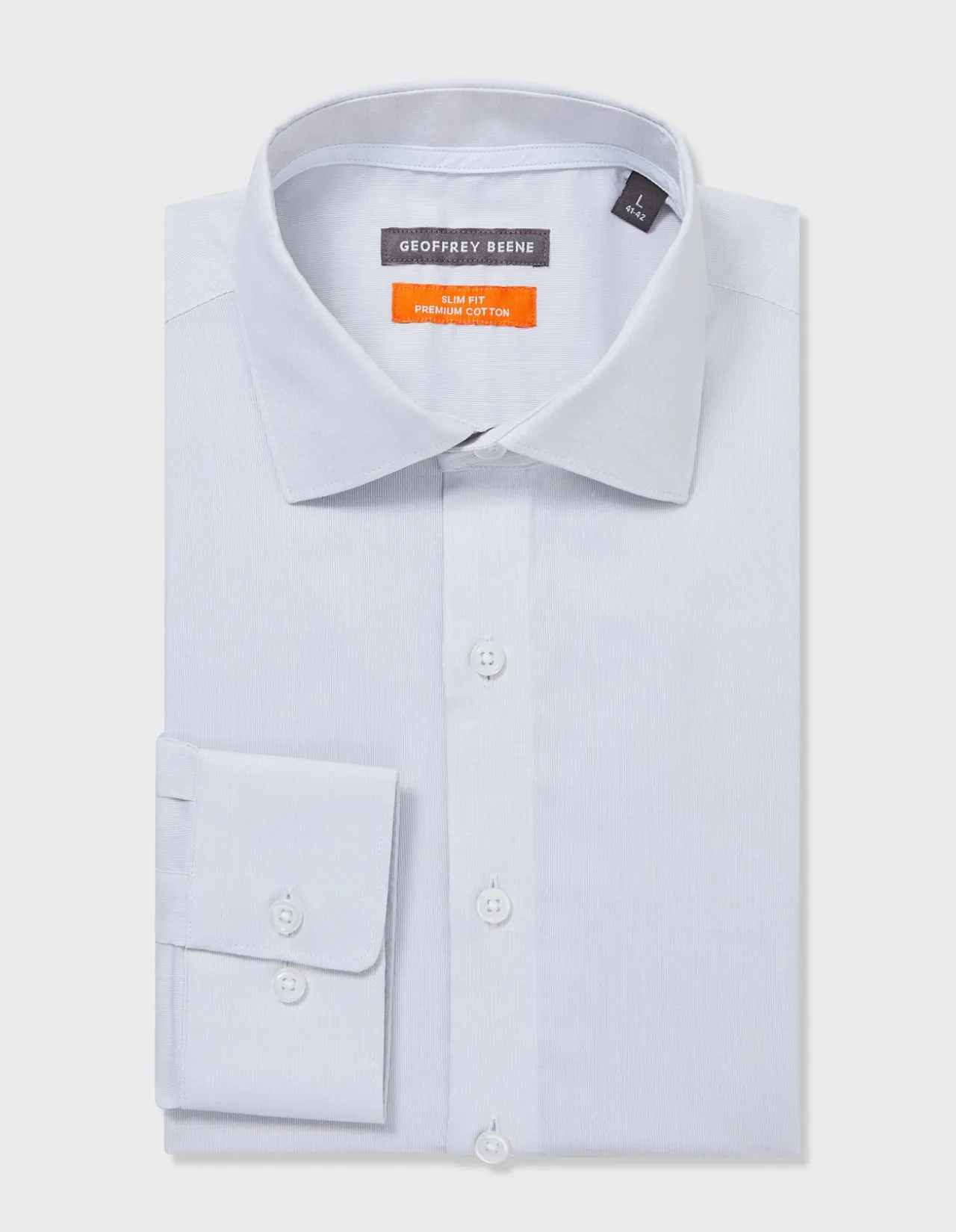 Long Sleeve Slim Solid Dot Dobby Shirt
