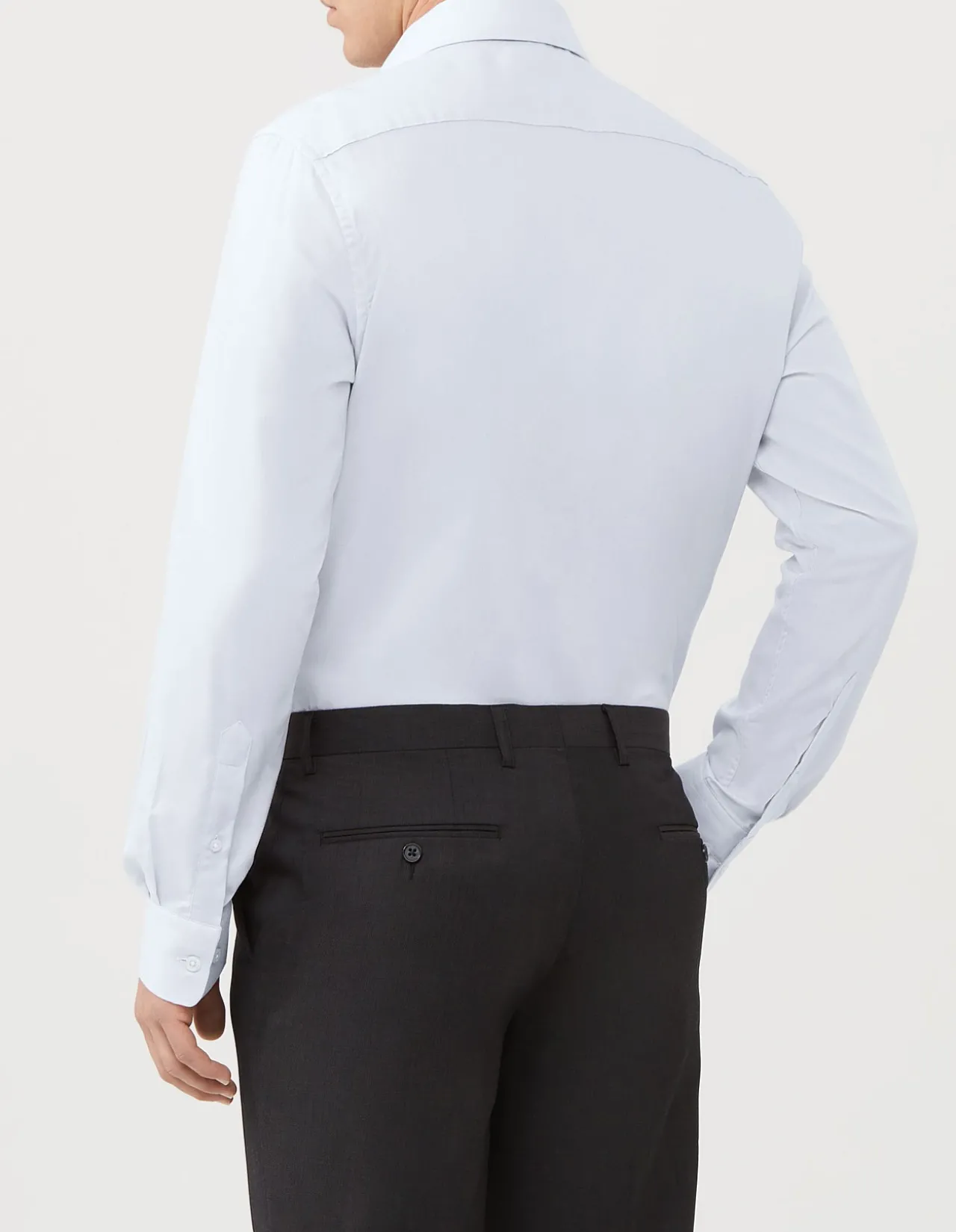 Long Sleeve Slim Solid Dot Dobby Shirt